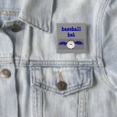 Badge Carré 5 Cm Clé de baseball (En situation)