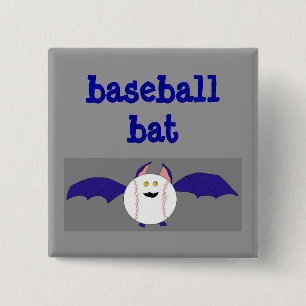 Badge Carré 5 Cm Clé de baseball