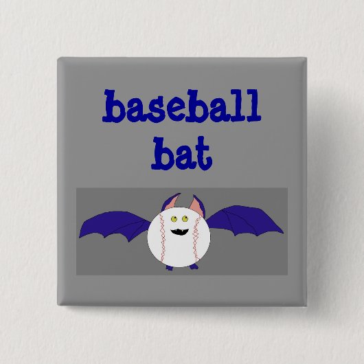 Badge Carré 5 Cm Clé de baseball (Devant)