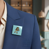 Badge Carré 5 Cm Cleo Button