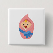 Badge Carré 5 Cm Clipart nouveau-né de bébé (Devant)