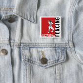 Badge Carré 5 Cm Clôture (En situation)