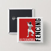 Badge Carré 5 Cm Clôture (Devant & derrière)