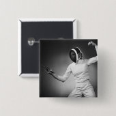 Badge Carré 5 Cm Clôture de femme (Devant & derrière)