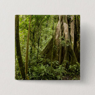 Badge Carré 5 Cm Cloud forest, Peace Rain Forest, Costa Rica