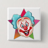 Badge Carré 5 Cm Clown (Devant)