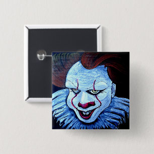 Badge Carré 5 Cm Clown : Mal