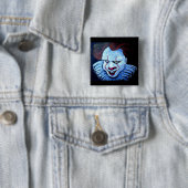 Badge Carré 5 Cm Clown : Mal (En situation)