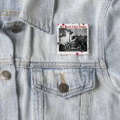 Badge Carré 5 Cm Club de lecture - customisez votre propre bouton (En situation)