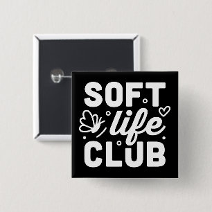 Badge Carré 5 Cm Club de vie douce esthétique noir
