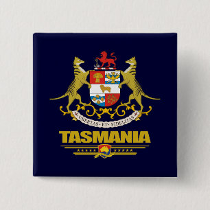 Badge Carré 5 Cm COA de la Tasmanie