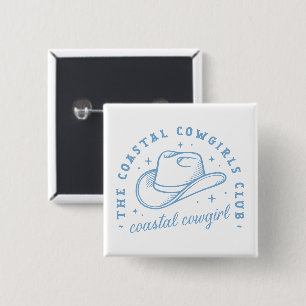 Badge Carré 5 Cm Coastal cowgirl casquette côte ouest bleu esthétiq