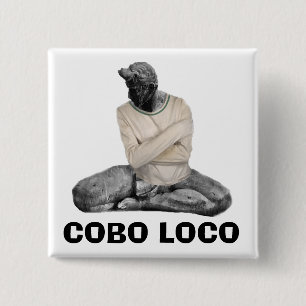 BADGE CARRÉ 5 CM COBO LOCO