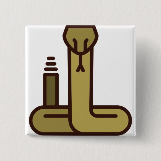 Badge Carré 5 Cm cobra (Devant)