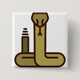 Badge Carré 5 Cm cobra