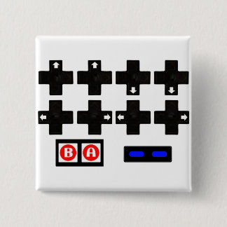 Badge Carré 5 Cm Code Contra de Konami
