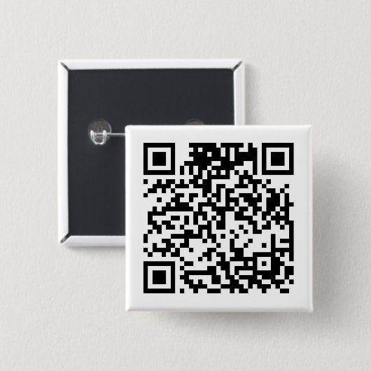 Badge Carré 5 Cm Code de QR (Devant & derrière)
