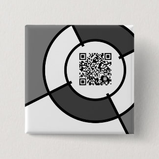 Badge Carré 5 Cm code QR bullseye