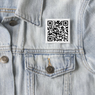 Badge Carré 5 Cm Code QR créé instantanément (en entrant votre URL)