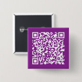 Badge Carré 5 Cm Code QR instantané avec votre URL de site Web | Po (Devant & derrière)