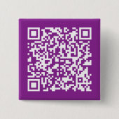 Badge Carré 5 Cm Code QR instantané avec votre URL de site Web | Po (Devant)