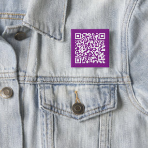 Badge Carré 5 Cm Code QR instantané avec votre URL de site Web   Po