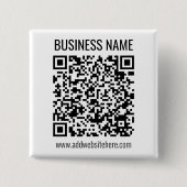 Badge Carré 5 Cm Code QR instantané (entrez l'URL de votre site Web (Devant)