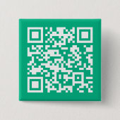 Badge Carré 5 Cm Code QR modifiable Générez le vôtre | Vert sarcel (Devant)