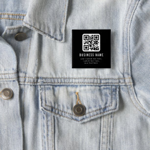 Badge Carré 5 Cm Code QR personnalisable & Conception de texte modi