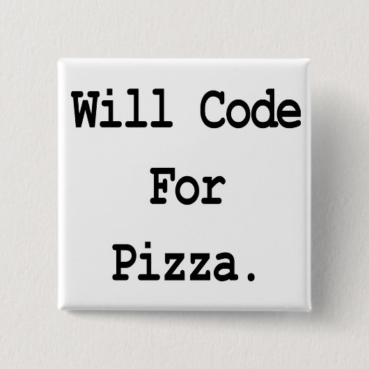 Badge Carré 5 Cm coderai pour de la pizza (Devant)
