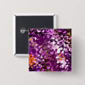 BADGE CARRÉ 5 CM CŒURS (Devant & derrière)