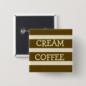Badge Carré 5 Cm Coffee and Cream (Devant & derrière)