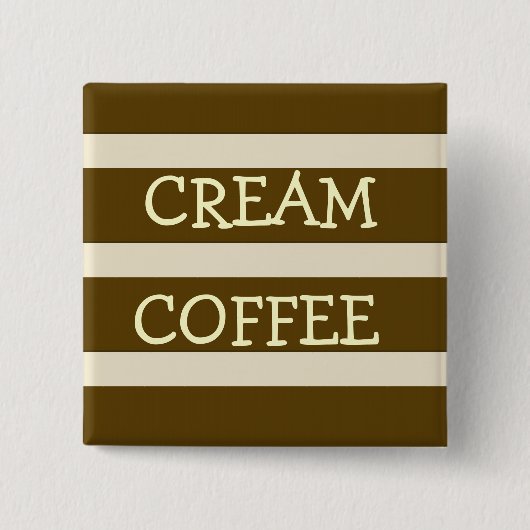 Badge Carré 5 Cm Coffee and Cream (Devant)