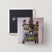 Badge Carré 5 Cm Coffret de pagoda dans le style de Thomas (Devant & derrière)