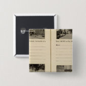 Badge Carré 5 Cm Cohoes, NY (Devant & derrière)