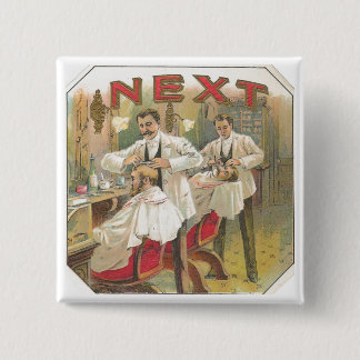 Badge Carré 5 Cm Coiffeur vintage