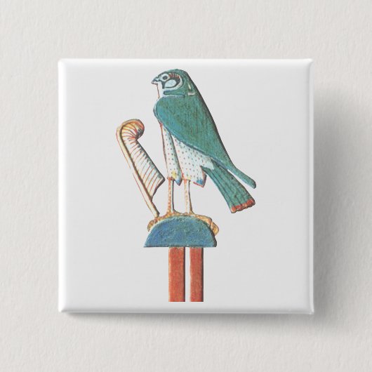 Badge Carré 5 Cm Coiffure de Hathor (Devant)
