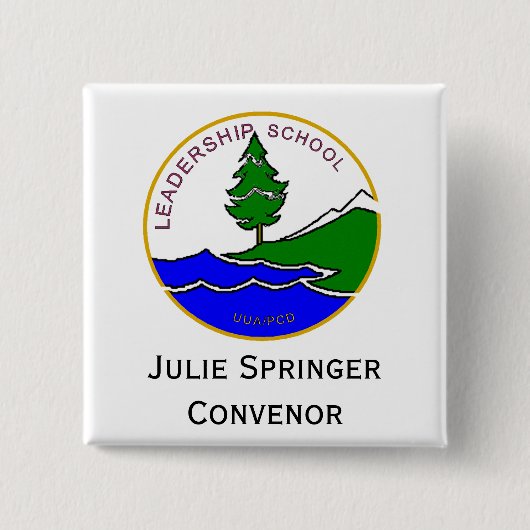 Badge Carré 5 Cm col de logo de LS, Claire Paul Convenor (Devant)