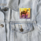 Badge Carré 5 Cm Collage Abstrait Ozzy the Camel ID102 (En situation)