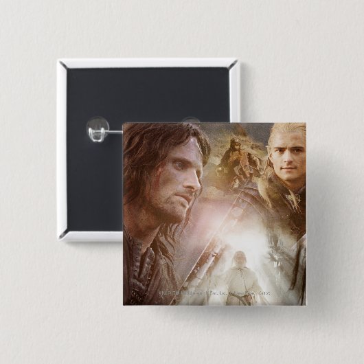 Badge Carré 5 Cm Collage de caractères (Devant & derrière)