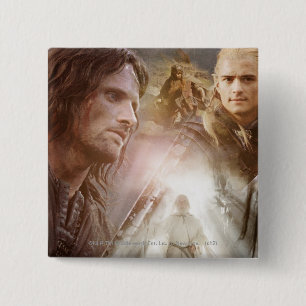 Badge Carré 5 Cm Collage de caractères