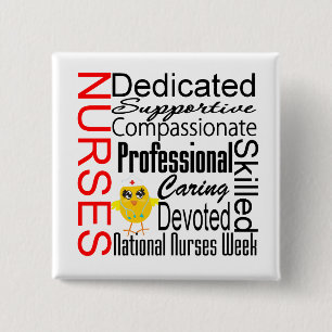 Badge Carré 5 Cm Collage de reconnaissance d'infirmières :  Le