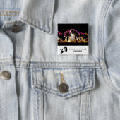 Badge Carré 5 Cm Collage fait sur commande de photo de club de (En situation)