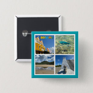 Badge Carré 5 Cm Collage photo Pittoresque Bonaire