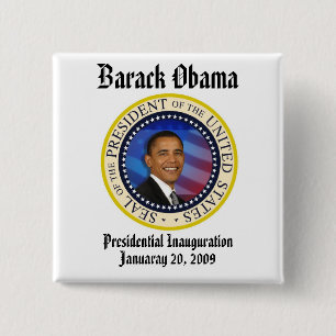 Badge Carré 5 Cm COLLECTEURS d'inauguration d'Obama d'ÉDITION