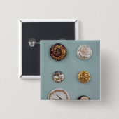 Badge Carré 5 Cm Collection de boutons (Devant & derrière)