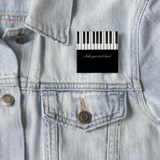 Badge Carré 5 Cm Collection de mélodie (En situation)