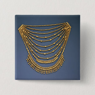 Badge Carré 5 Cm Collier avec des cloches