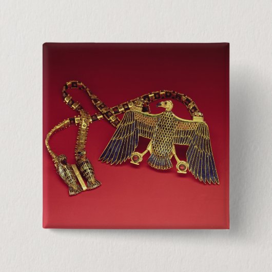 Badge Carré 5 Cm Collier avec le pendentif de vautour (Devant)