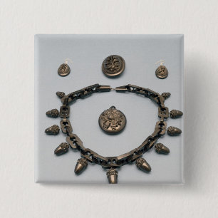 Badge Carré 5 Cm Collier, boucles d'oreille, broche et pendentif,